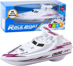 Witte motorboot op batterijen