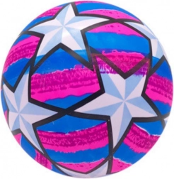 Rubberen bal met heldere sterren blauw 24 cm