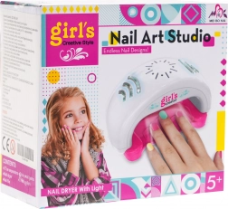Kinderset voor het schilderen van nagels met droger en accessoires