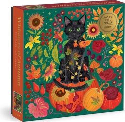 Galison metallic vierkante puzzel Herfstbaarden 500 stukjes