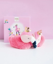 Cadeauset babyslofjes flamingo 0–6 maanden