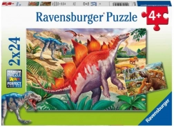 Ravensburger wereld van dinosaurussen puzzel 2×24 stukjes