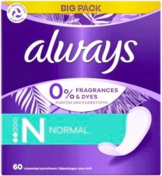 Always Normal inlegkruisjes zonder parfum 60 stuks