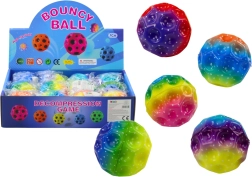 Lichtgevende kneed- en stuiterbal met kuiltjes Kleur 7 cm