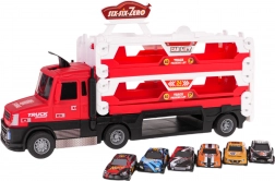 Interactieve vrachtwagen met katapult 2-in-1 + accessoires – Rood