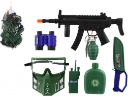 Militaire set met mitrailleur en accessoires 32 cm