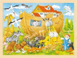 Goki houten puzzel Noachs ark 96 stukjes