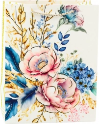 Cadeautas met bloemen en gouden accenten