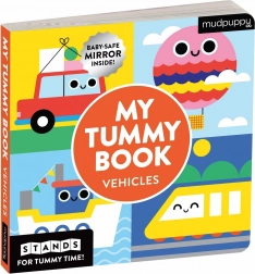 Dubbelzijdig boekje met spiegeltje vervoersmiddelen
