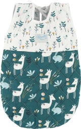 Slaapzak voor pop 36–40 cm PETITCOLLIN, groen-wit