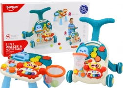 Educatieve loopwagen 2-in-1 Interactief paneel Blauw