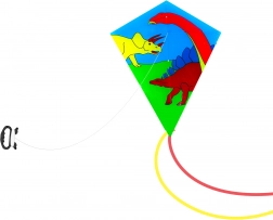 Vlieger met dinosaurussen