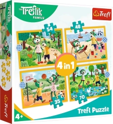 Puzzel Treflíci op vakantie 4-in-1 (35, 48, 54, 70 stukjes)