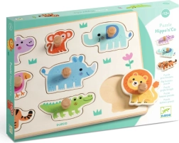 Djeco inlegpuzzel Dieren uit de jungle