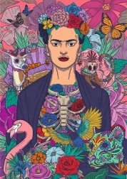 Trefl puzzel Premium Plus Frida Kahlo – Bloeiende ziel, 1000 stukjes