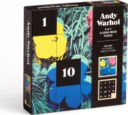 Schuifpuzzel van hout Andy Warhol: Bloemen 2-in-1