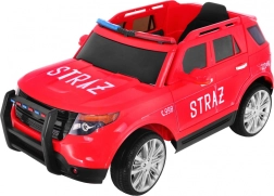 Elektrische brandweer-SUV voor kinderen met zwaailichten, sirenes en afstandsbediening