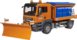 Bruder MAN TGS voertuig voor winteronderhoud met strooier en sneeuwschuiver 1:16