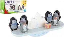 Houten balansspel pinguïns