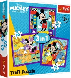 Puzzel 3-in-1 Mickey Mouse en vrienden (20, 36, 50 stukjes) Trefl