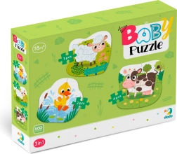 Dodo kinderpuzzel Boerderijdieren 3-in-1 (2, 3, 4 stukjes)