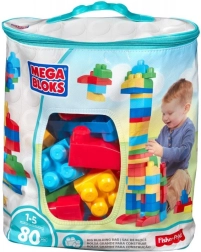Mega Bloks grote zak met blokken – blauw (80 stuks)