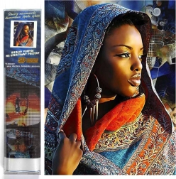 Diamantschilderen Peinzend meisje 30x40cm