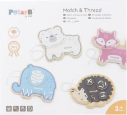 PolarB rijgdieren – houten set voor de ontwikkeling van fijne motoriek