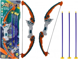 Kinderboog met zuignap-pijlen groen-oranje, 3 stuks