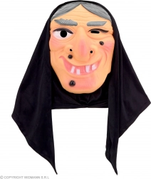 Heksenmasker met sjaal