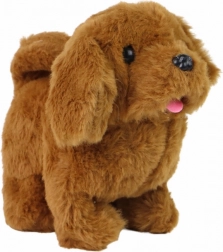 Interactieve lopende hond bruin – blaft en kwispelt