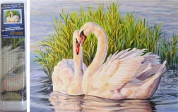 Diamond painting – zwanen in het riet 30 × 40 cm