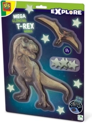 SES Creative Explore mega lichtgevende-in-het-donker T‑Rex-decoratie