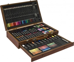 Schilderset in houten koffertje