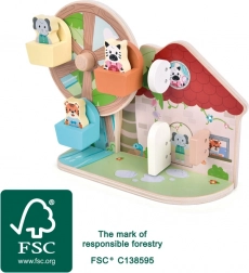 Houten motorisch speelgoed met reuzenrad Jungle Vrienden small foot