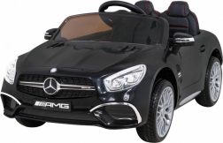 Elektrische kinderauto MERCEDES-BENZ AMG SL 65 S – zwart, EVA-wielen, afstandsbediening