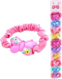 Haarelastiekjes met vlinderprint, verpakking 10 stuks