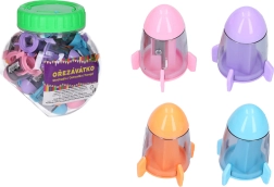 Puntenslijper met opvangbak en gum – ruimteschip