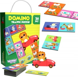 Educatief spel Dieren in het Verkeer Puzzle Domino Montessori