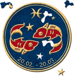 Ronde puzzel dierenriem: Vissen 33 stukjes