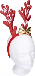 Carnavalsdiadeem met hoorns en strik