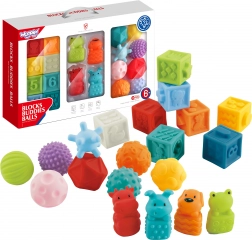 Woopie Baby sensorische blokken met pieper – leren tellen, 20 stuks