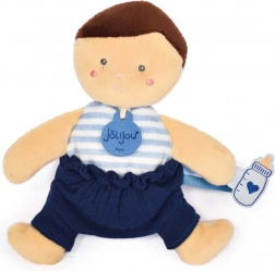 Doudou Jolijou popje 18 cm blauw