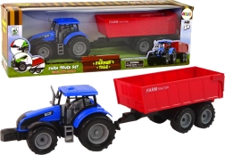 Tractor met afneembare aanhanger – blauwe boerderijset voor kinderen