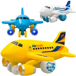 Vrolijk trekvliegtuigje met licht en geluid