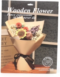 Houten 3D in elkaar te zetten bloem