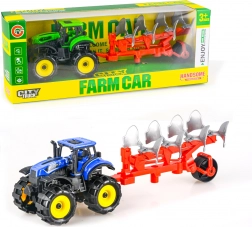 Tractor met ploeg op vaartwiel 25 cm