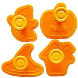 Toro kunststof uitsteekvormpjes met stempel Halloween 4 stuks