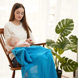 Tommy Lise mousseline luier Abyss Blue 120x120 cm