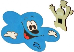 Houten decoratieve magneetwolk